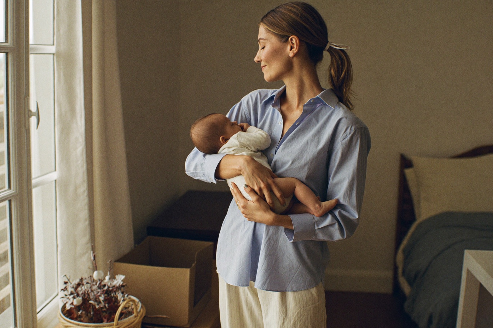 Mutter mit Baby nach Schwangerschaft – Nachsorge nach Schwangerschaftsdiabetes